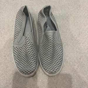 Grey Slip ons